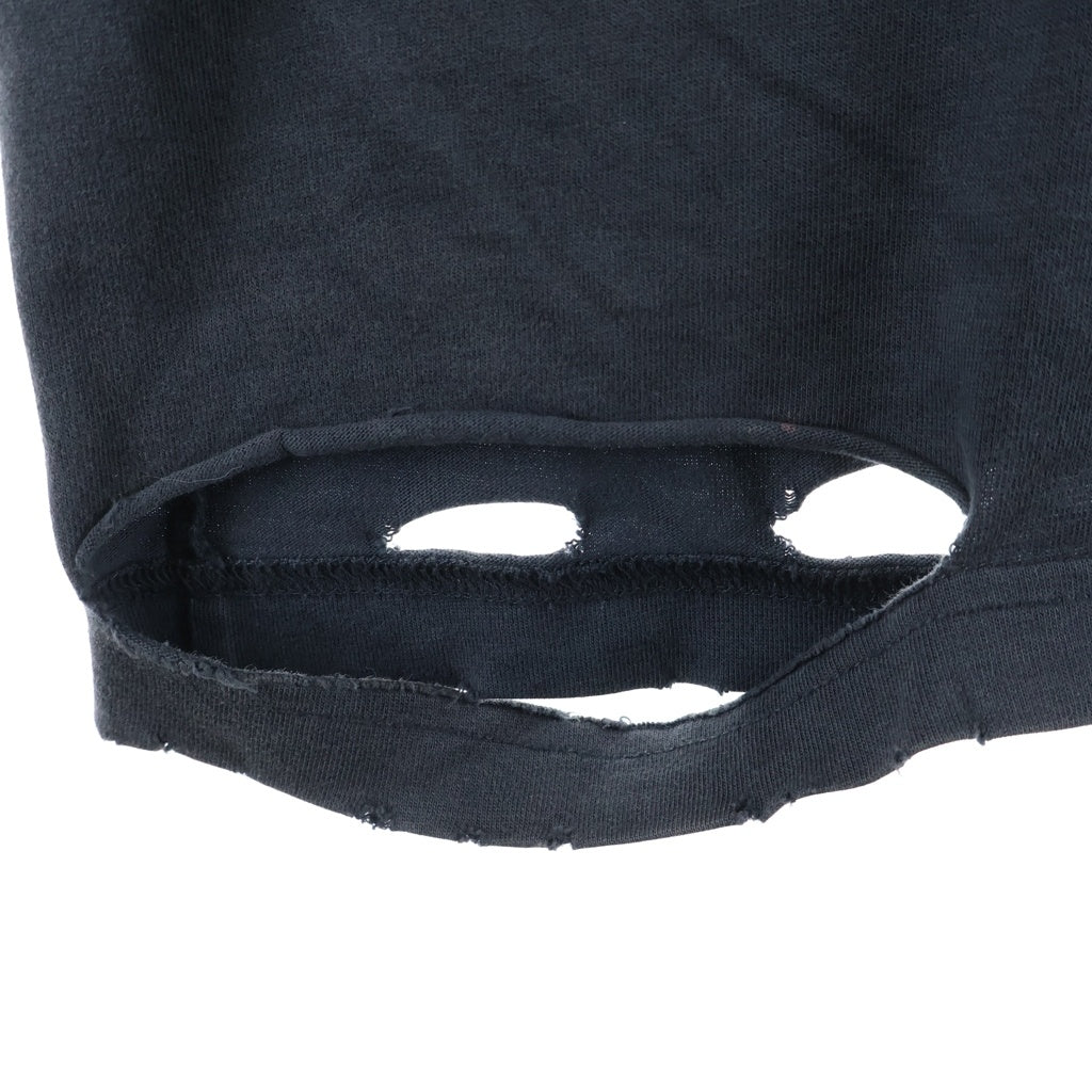 BALENCIAGA(バレンシアガ) 24AW PRANET EARTH OVERSIZED T-SHIRT プラネットアース ダメージ加工オーバーサイズ半袖Tシャツ 787349 TRVC9 ブラック