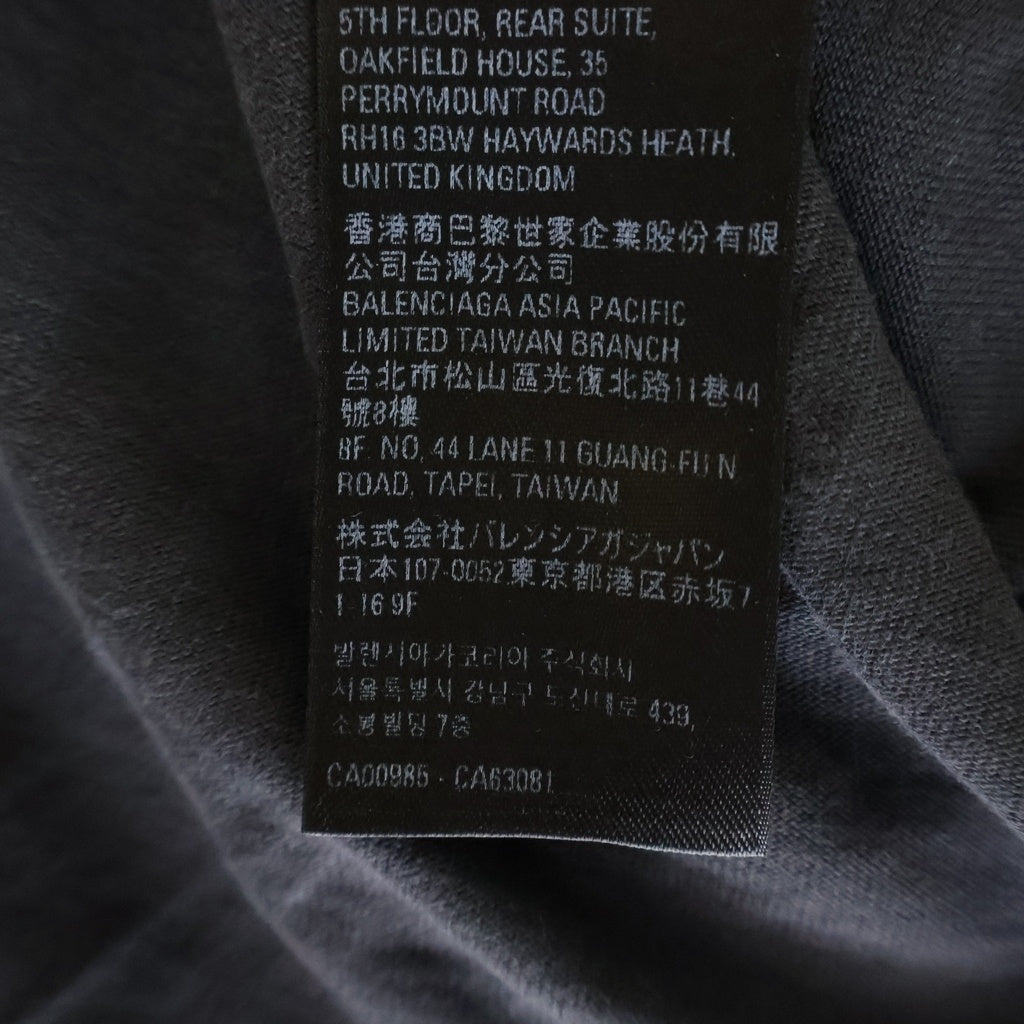 BALENCIAGA(バレンシアガ) 23SS TAPE TYPE TR T-SHIRT テープロゴオーバーサイズ半袖Tシャツ 739784 TOVA9 ブラック