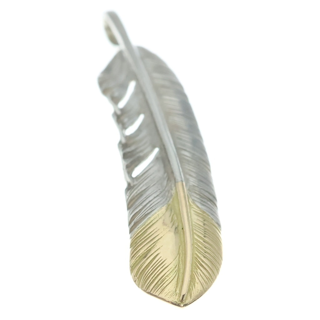 goro's(ゴローズ) 【現行】先金特大フェザー 右向き ペンダントトップ シルバー/ゴールド BGA008