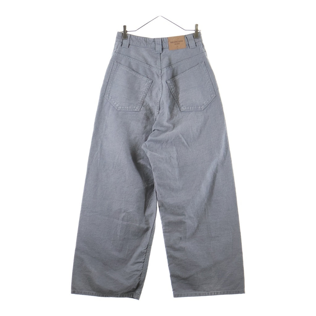 BALENCIAGA(バレンシアガ) 25AW TROMPE-LOEIL DENIM TROUSERS IN SOFT GRAY トロンプルイユ デニムトラウザーズパンツ 838695 TSWB3 グレー