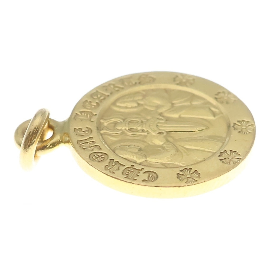 CHROME HEARTS(クロムハーツ) 22K CHRM ANGL MDL V2 エンジェルメダルチャーム ネックレストップ ゴールド