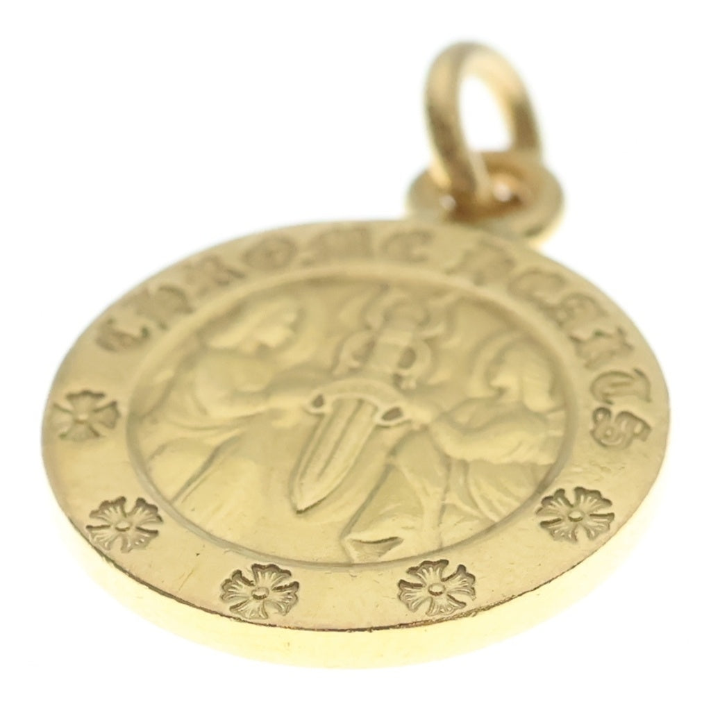 CHROME HEARTS(クロムハーツ) 22K CHRM ANGL MDL V2 エンジェルメダルチャーム ネックレストップ ゴールド