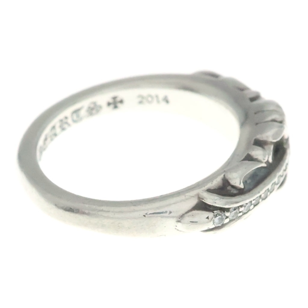 CHROME HEARTS(クロムハーツ) BABY CLSC P D ベイビークラシックフローラルクロス PAVEダイヤ リング シルバー