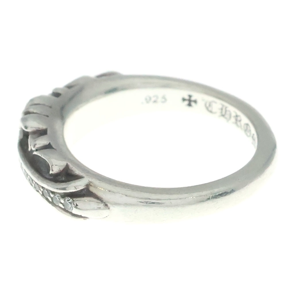 CHROME HEARTS(クロムハーツ) BABY CLSC P D ベイビークラシックフローラルクロス PAVEダイヤ リング シルバー