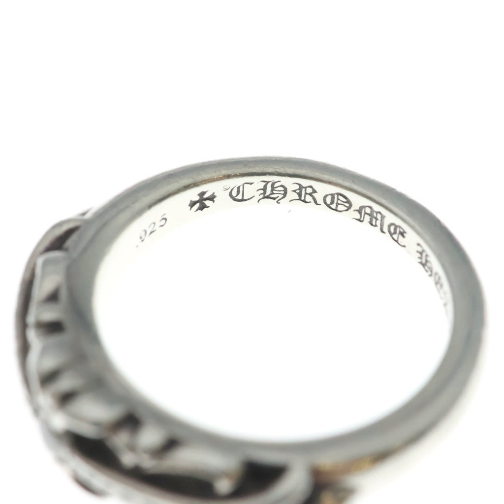 CHROME HEARTS(クロムハーツ) BABY CLSC P D ベイビークラシックフローラルクロス PAVEダイヤ リング シルバー