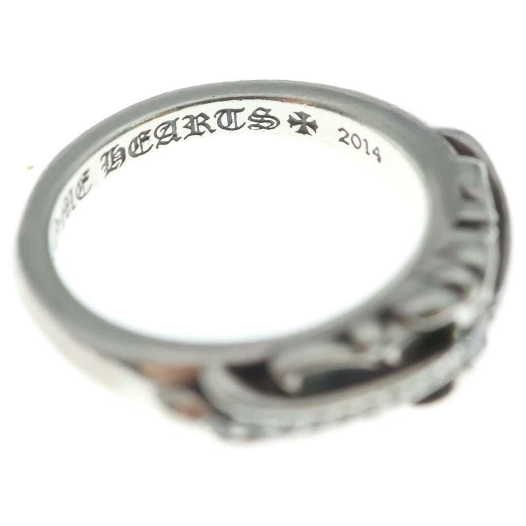 CHROME HEARTS(クロムハーツ) BABY CLSC P D ベイビークラシックフローラルクロス PAVEダイヤ リング シルバー