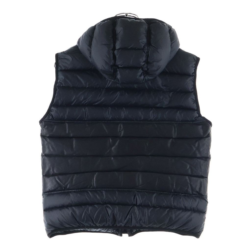 CHROME HEARTS(クロムハーツ) JVP ナイロンレザー切り替えダガージップ リバーシブルフーデッドダウンベスト ブラック