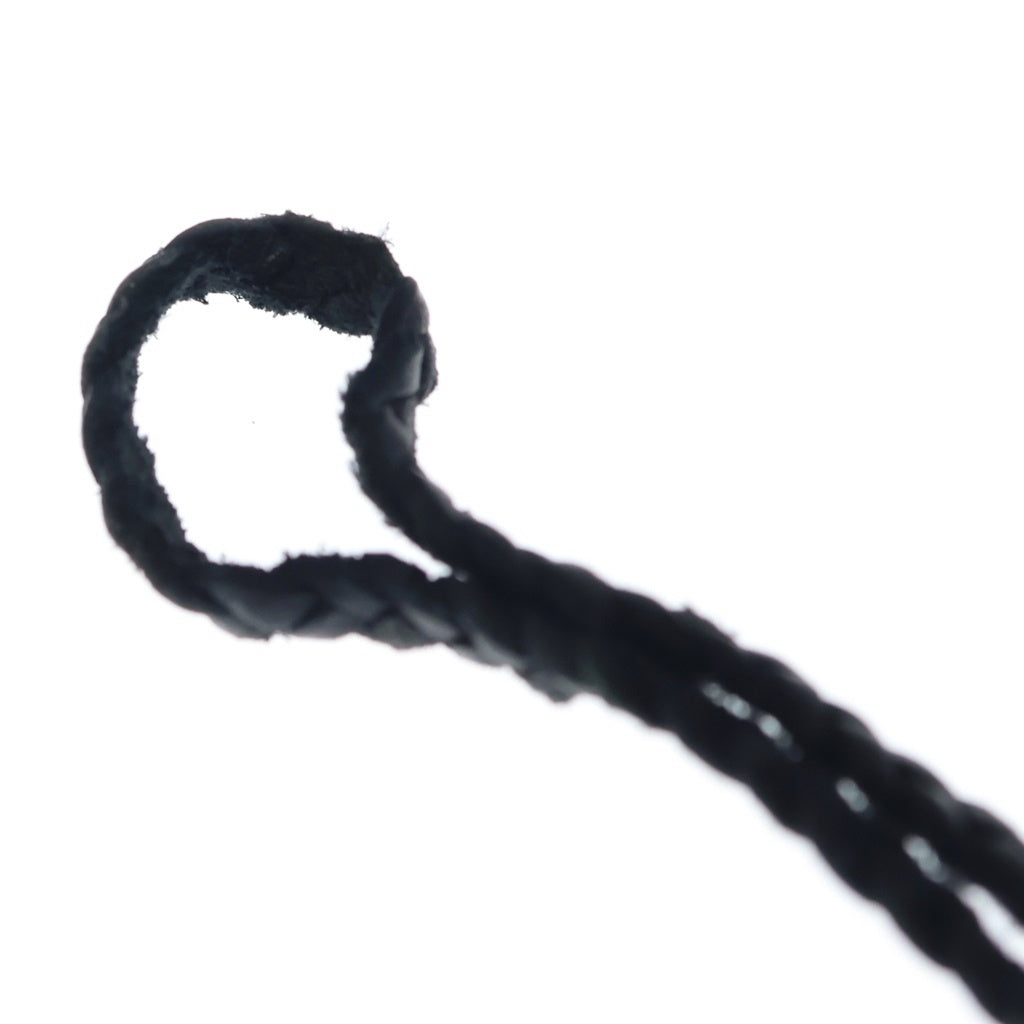 CHROME HEARTS(クロムハーツ) LEATHER BRAID スクロール レザーブレード ネックレス ブラック/シルバー