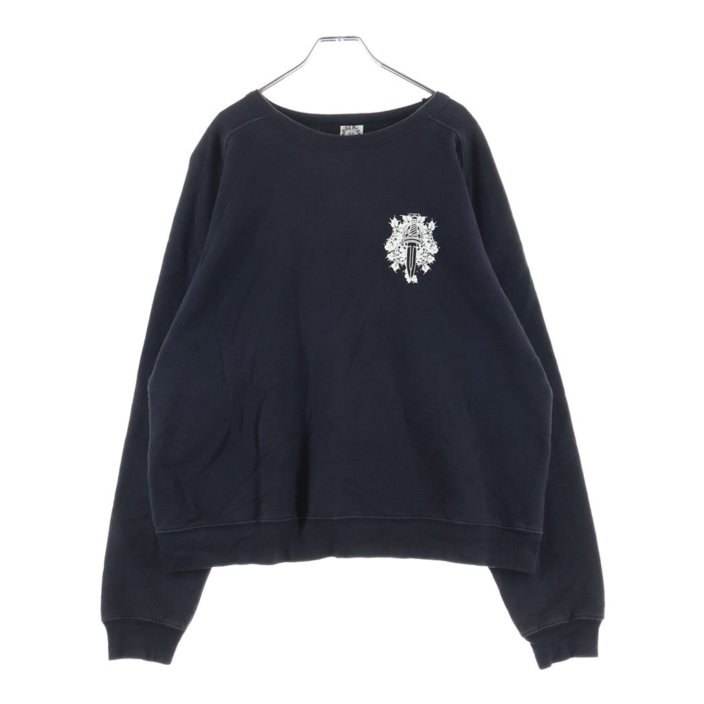 CHROME HEARTS(クロムハーツ) OLD SWTSHRT 袖フローラル クルーネックスウェット ブラック
