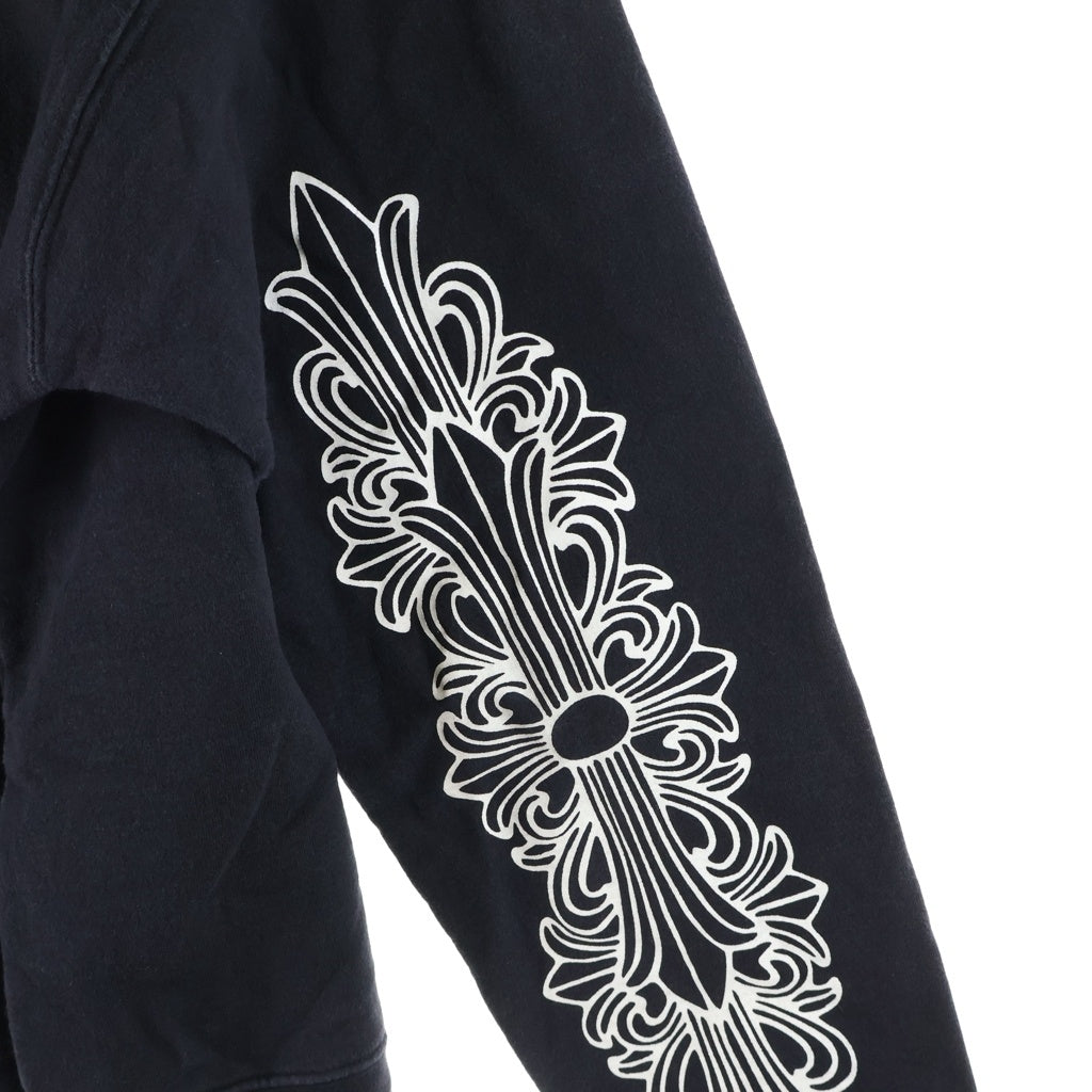 CHROME HEARTS(クロムハーツ) OLD SWTSHRT 袖フローラル クルーネックスウェット ブラック