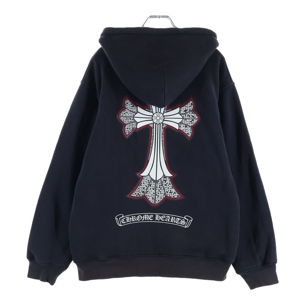 CHROME HEARTS(クロムハーツ) OLD DBL CH ダブルCHクロスプリント ダガージップアップ スウェット パーカー ブラック