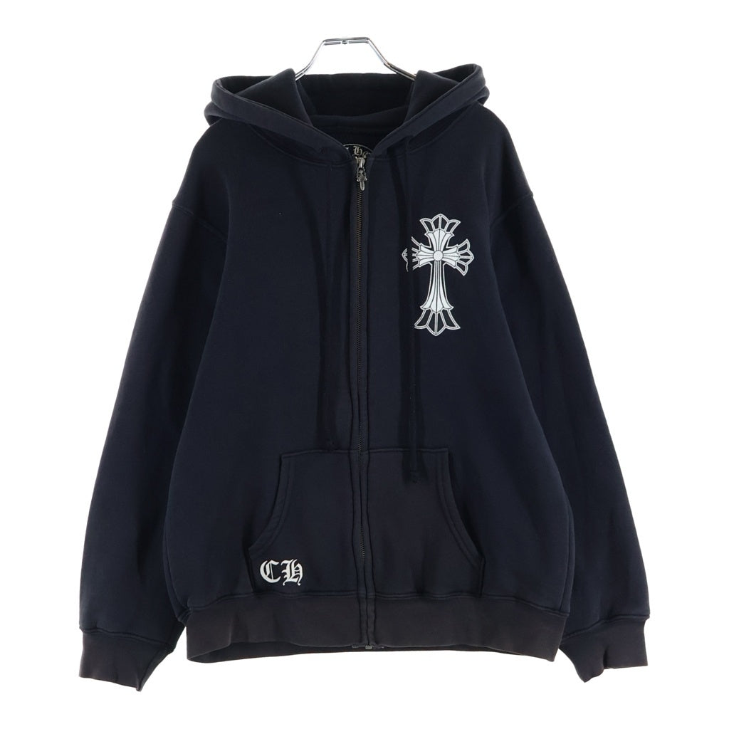 CHROME HEARTS(クロムハーツ) OLD DBL CH ダブルCHクロスプリント ダガージップアップ スウェット パーカー ブラック