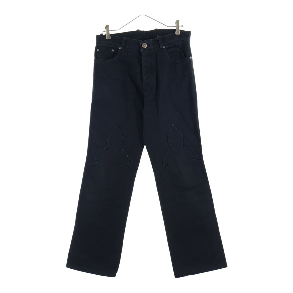 CHROME HEARTS(クロムハーツ) OLD JEANS FLEURKNEE オールド フレアニー クロスボールボタンデニムパンツ ブラック