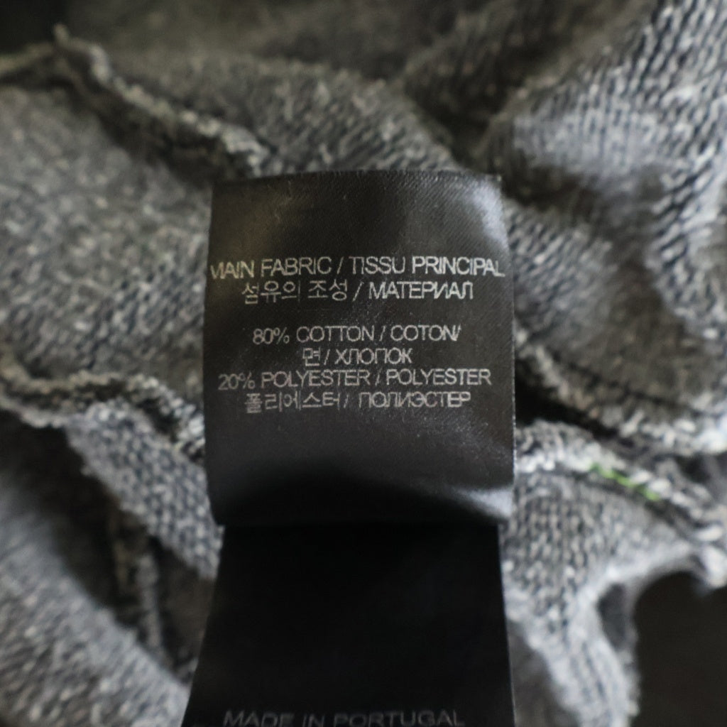 VETEMENTS(ヴェトモン) 23SS CUT-UP ZIP-UP HOODIE 再構築カットアップオーバーサイズジップアップパーカー グレー UE63HD370B