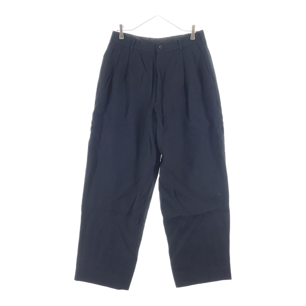 COMME des GARCONS HOMME PLUS(コムデギャルソンオムプリュス) 90s 90AW アーカイブ ヘリンボーンワイドウールスラックスパンツ ブラック PP-05026L AD1990