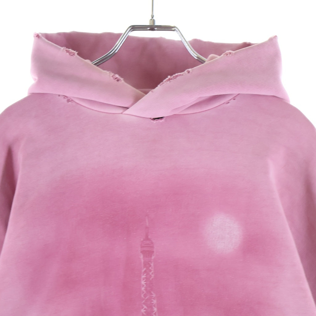BALENCIAGA(バレンシアガ) 24SS Paris Moon Oversized Hoodie パリスムーン オーバーサイズプルオーバーフーディー パーカー 744462 TQVO2 ピンク
