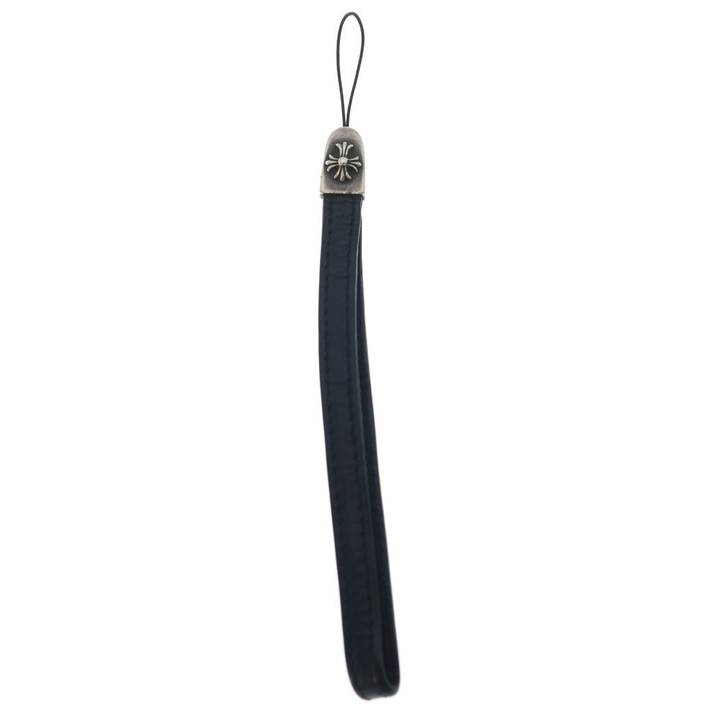 CHROME HEARTS(クロムハーツ) PHONE STRAP CHクロス フォンストラップ 携帯ストラップ ブラック/シルバー