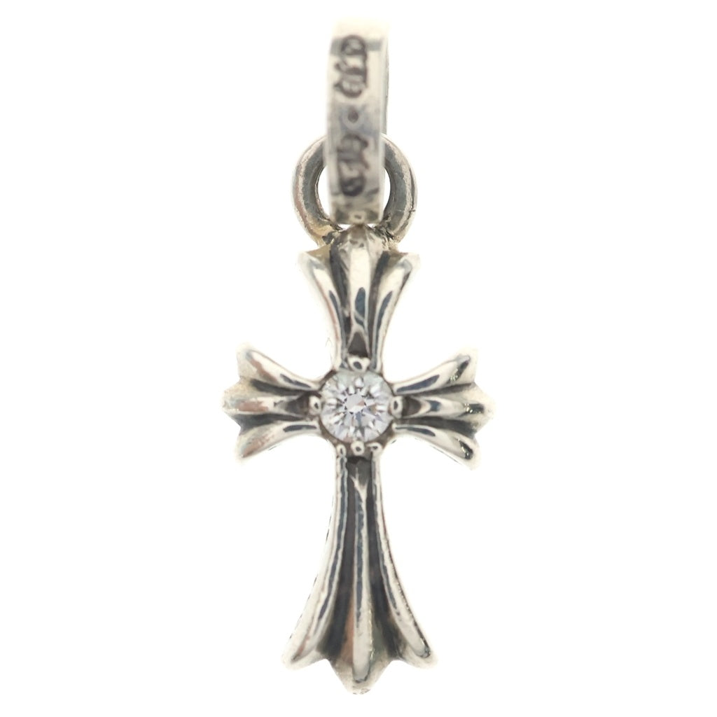 CHROME HEARTS(クロムハーツ) CRS BBYFAT DMND ベイビーファットクロス 両面1ダイヤ ペンダントトップ シルバー BCA238