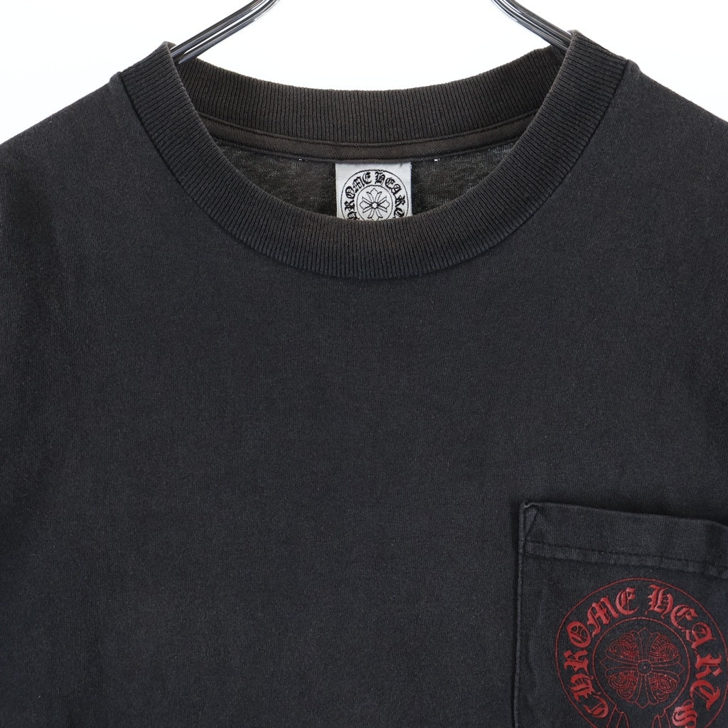 CHROME HEARTS(クロムハーツ) OLD S/S Tee オールド バックセメタリークロスプリント 半袖Tシャツカットソー ブラック/レッド