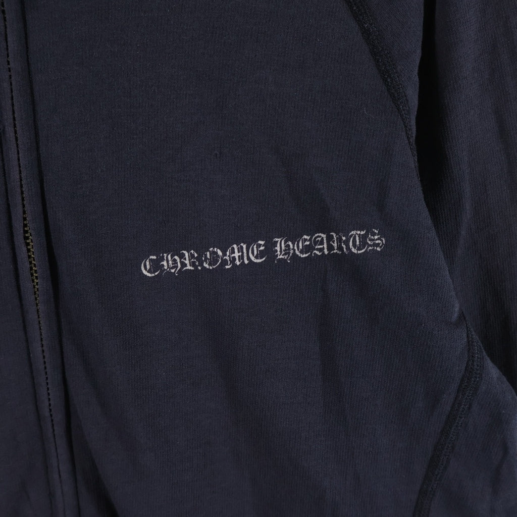 CHROME HEARTS(クロムハーツ) OLD CHプラスプリント ダガージップアップパーカー ラグランスリーブフーディー ブラック