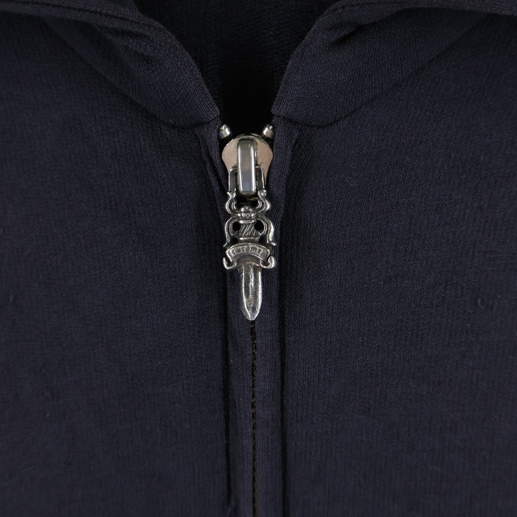 CHROME HEARTS(クロムハーツ) OLD CHプラスプリント ダガージップアップパーカー ラグランスリーブフーディー ブラック