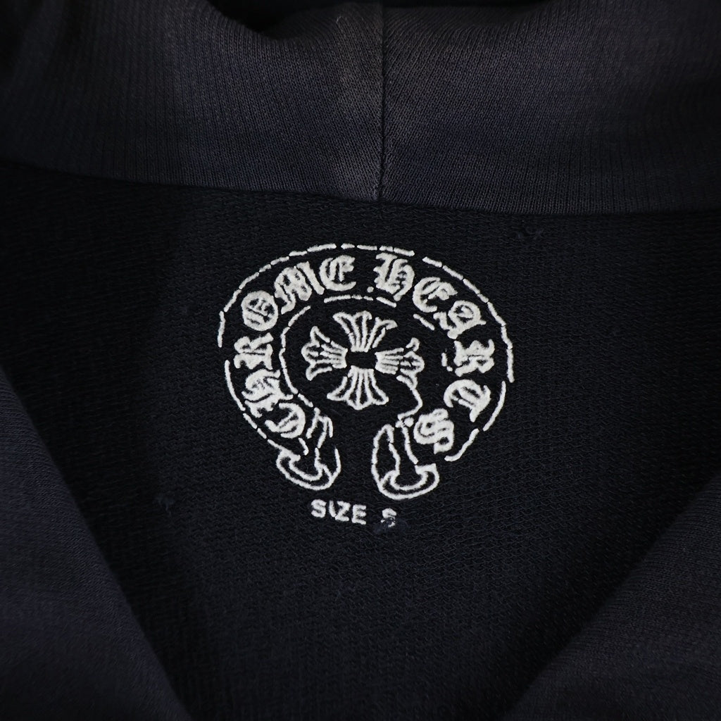 CHROME HEARTS(クロムハーツ) OLD CHプラスプリント ダガージップアップパーカー ラグランスリーブフーディー ブラック