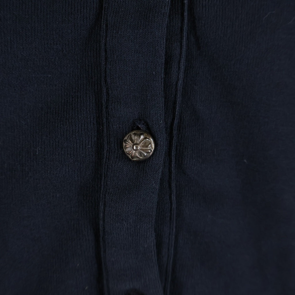 CHROME HEARTS(クロムハーツ) OLD POLO SHIRT クロスボールボタン 半袖ポロシャツ ブラック レディース