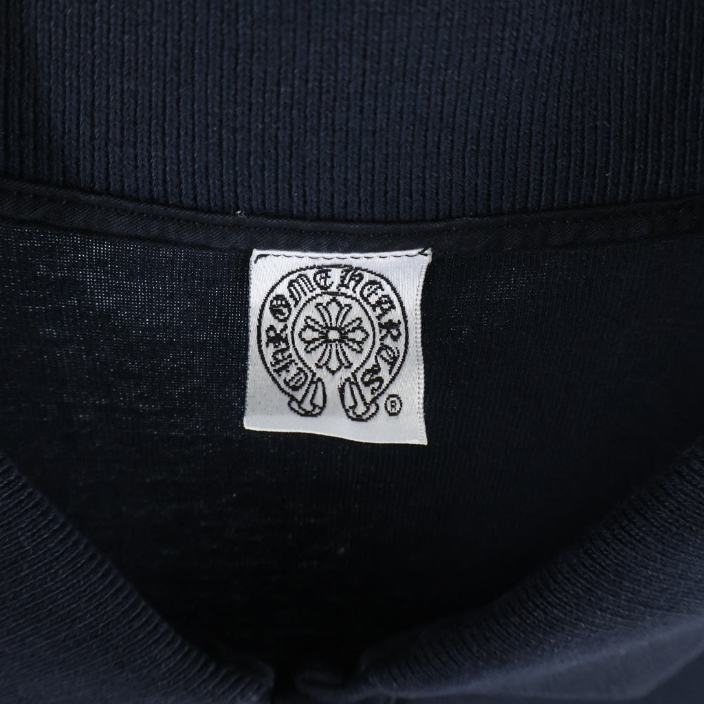 CHROME HEARTS(クロムハーツ) OLD POLO SHIRT クロスボールボタン 半袖ポロシャツ ブラック レディース