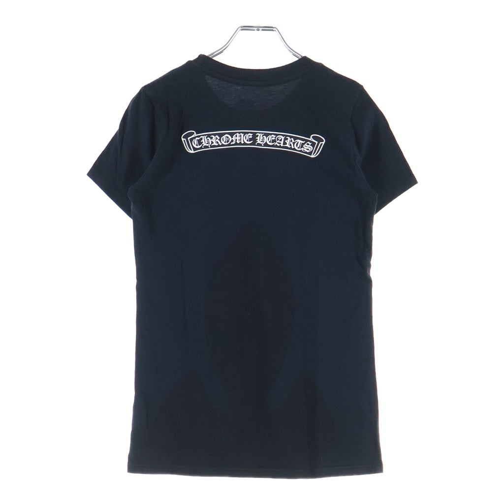 CHROME HEARTS(クロムハーツ) OLD SCROLL LABEL T-SHIRT オールド スクロールラベルプリント クルーネック半袖Tシャツ ブラック レディース