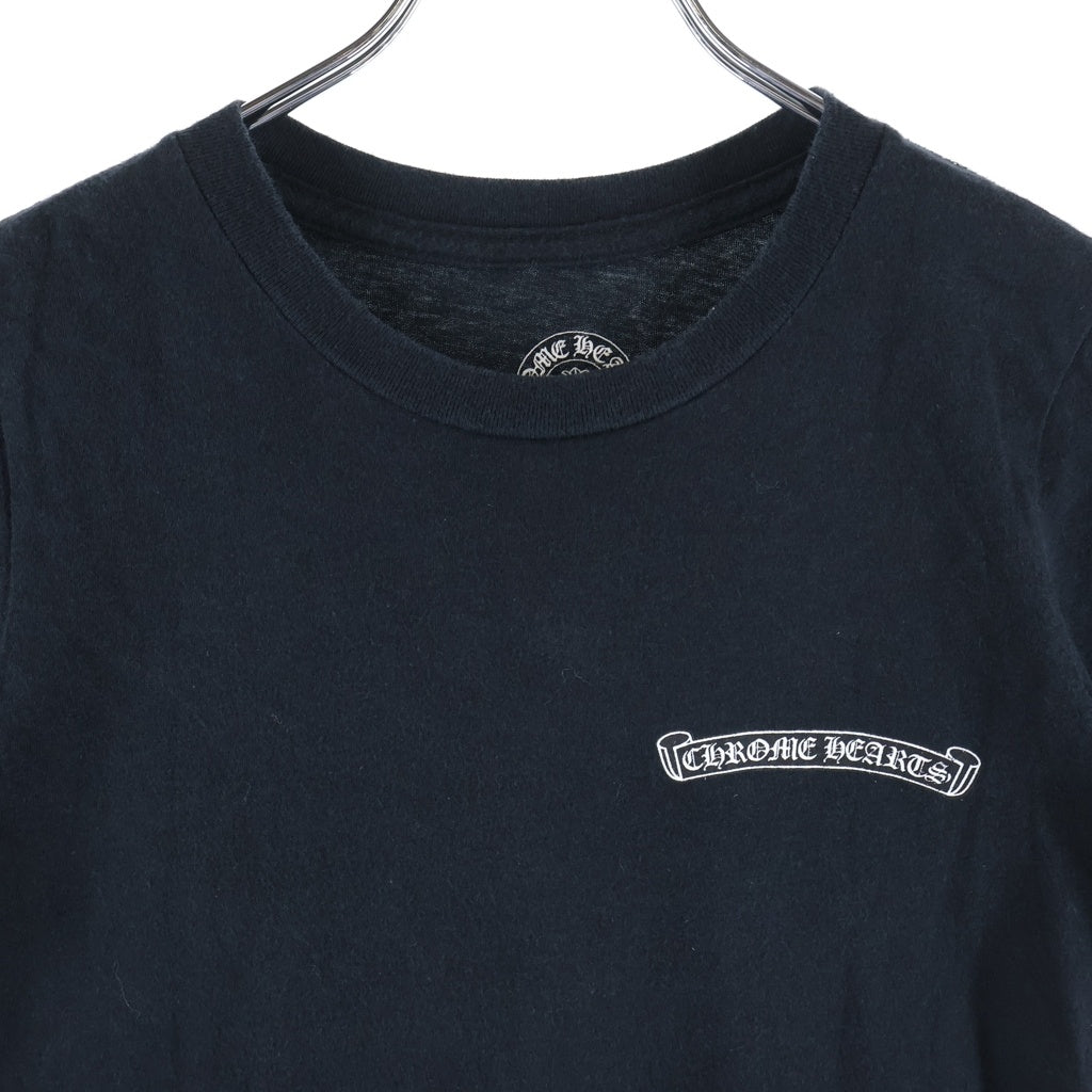 CHROME HEARTS(クロムハーツ) OLD SCROLL LABEL T-SHIRT オールド スクロールラベルプリント クルーネック半袖Tシャツ ブラック レディース