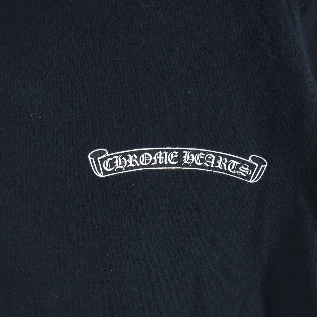 CHROME HEARTS(クロムハーツ) OLD SCROLL LABEL T-SHIRT オールド スクロールラベルプリント クルーネック半袖Tシャツ ブラック レディース