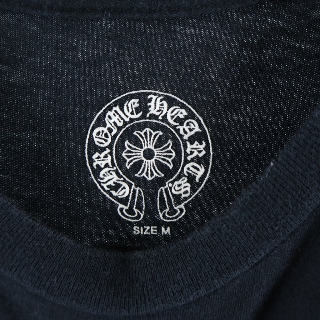 CHROME HEARTS(クロムハーツ) OLD SCROLL LABEL T-SHIRT オールド スクロールラベルプリント クルーネック半袖Tシャツ ブラック レディース
