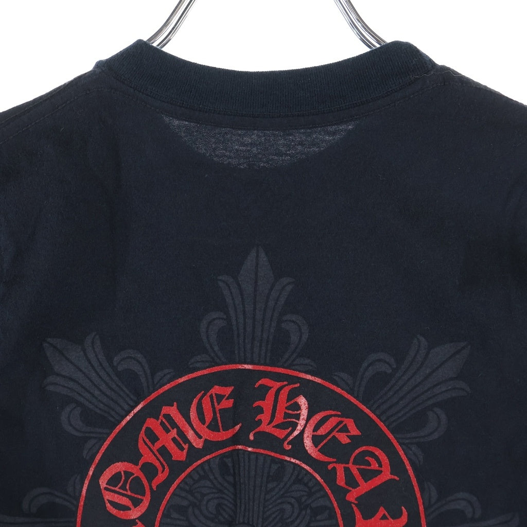 CHROME HEARTS(クロムハーツ) OLD S/S Tee FLORAL オールド ホースシューフローラルクロスプリント 半袖Tシャツ ブラック/レッド キッズ