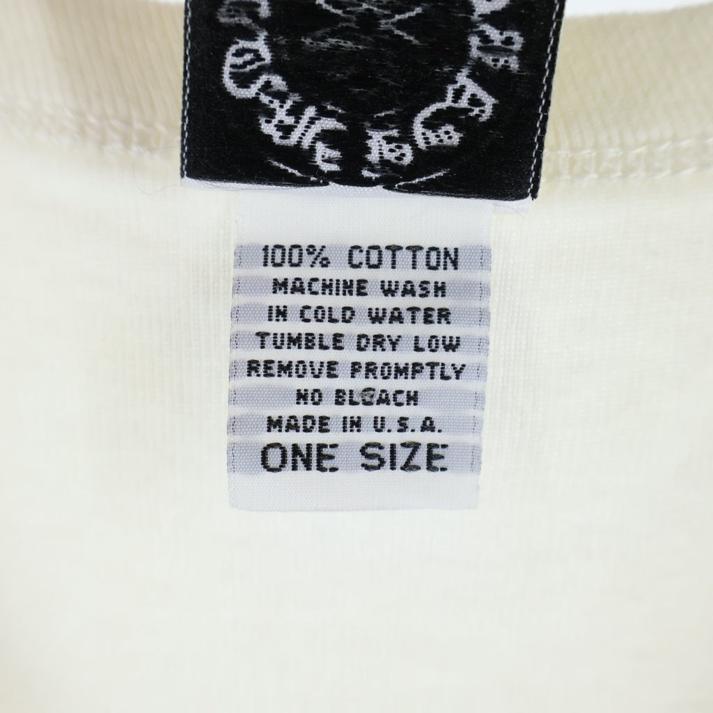 CHROME HEARTS(クロムハーツ) OLD S/S Tee Hairy Cross スクロールラベルプリント Vネックタンクトップ ホワイト レディース