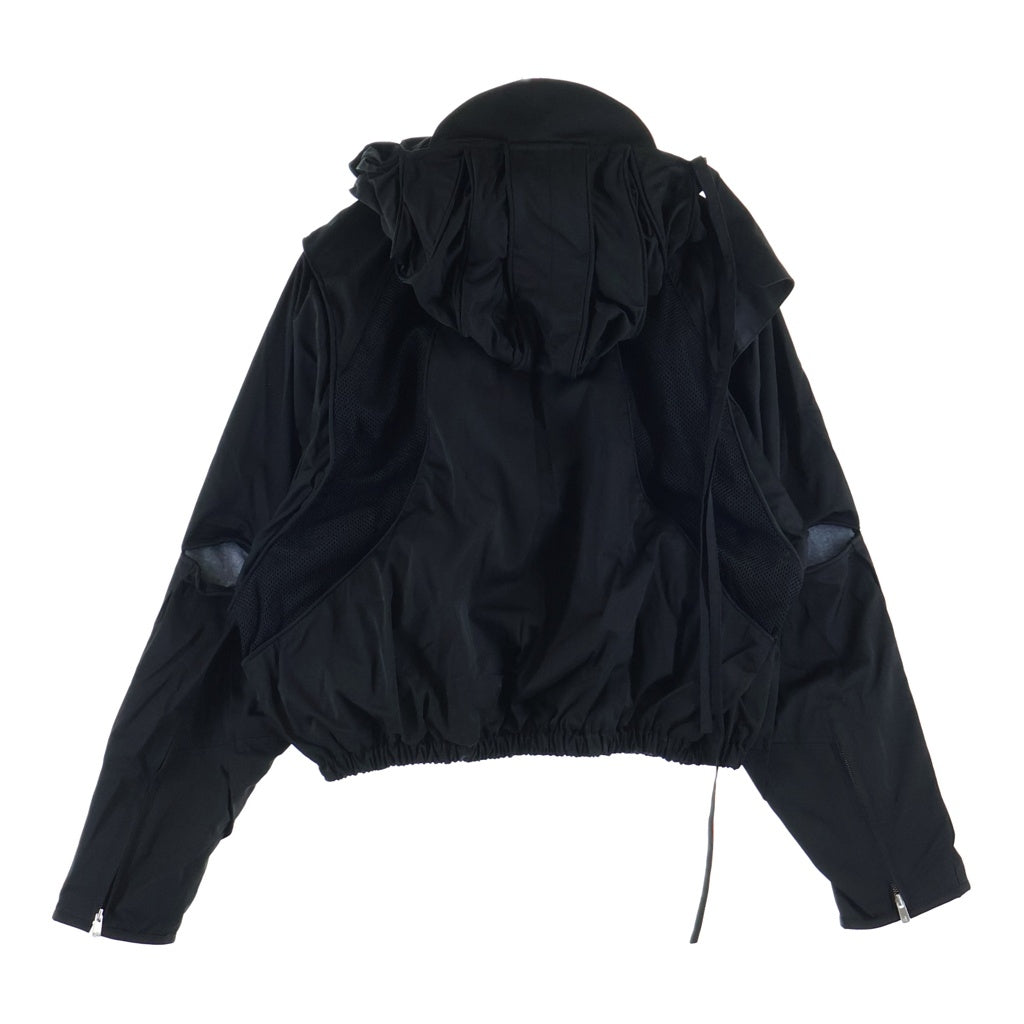 FFFPOSTALSERVICE(トリプルエフポスタルサービス) 26SS Parachute Hooded Wired Jacket パラシュートフーデッドワイヤージャケット FFFPSSS2606 ブラック