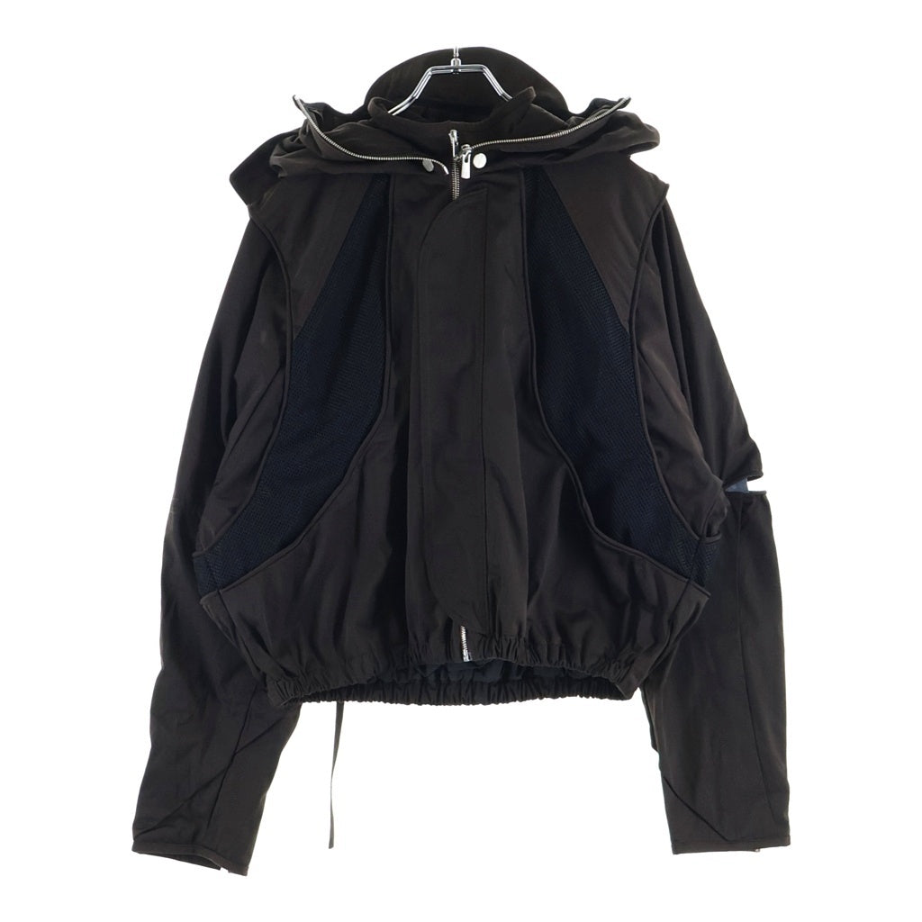 FFFPOSTALSERVICE(トリプルエフポスタルサービス) 26SS Parachute Hooded Wired Jacket パラシュートフーデッドワイヤージャケット FFFPSSS2606 ブラウン