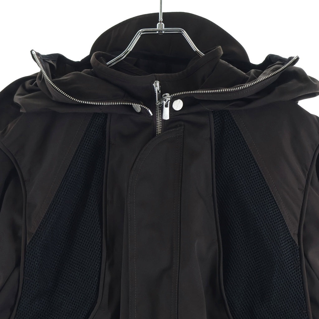 FFFPOSTALSERVICE(トリプルエフポスタルサービス) 26SS Parachute Hooded Wired Jacket パラシュートフーデッドワイヤージャケット FFFPSSS2606 ブラウン