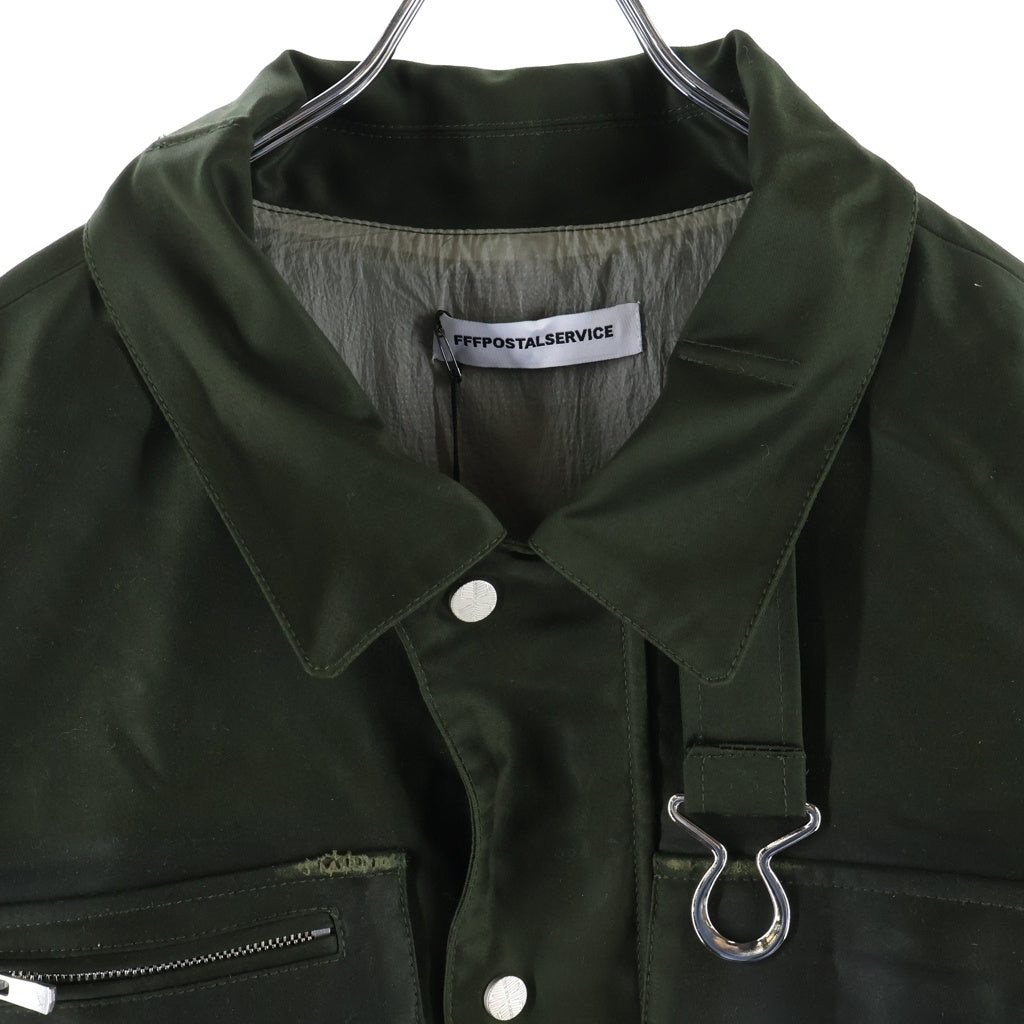 FFFPOSTALSERVICE(トリプルエフポスタルサービス) 26SS FF Bunker Jacket リフレクターテープワックスバンカージャケット FFFPSSS2601 カーキ