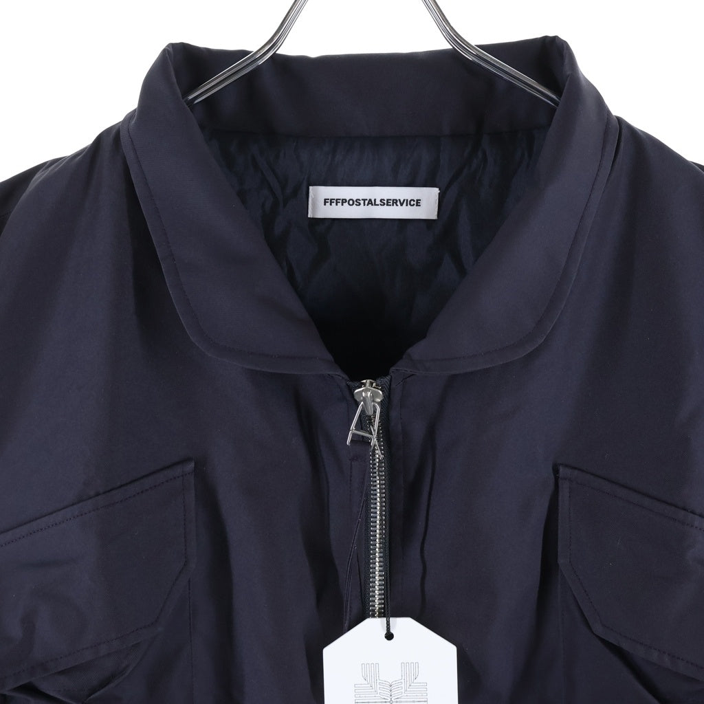 FFFPOSTALSERVICE(トリプルエフポスタルサービス) 26SS Darted Kalf Vest ダーツジップデザインオーバーサイズベスト ジャケット FFFPSSS2612 バイオレットパープル
