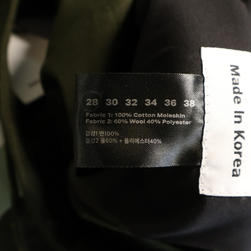 FFFPOSTALSERVICE(トリプルエフポスタルサービス) 26SS FF Bunker Trouser リフレクターテープワックスバンカーワイドパンツ FFPFSSS2613 カーキ