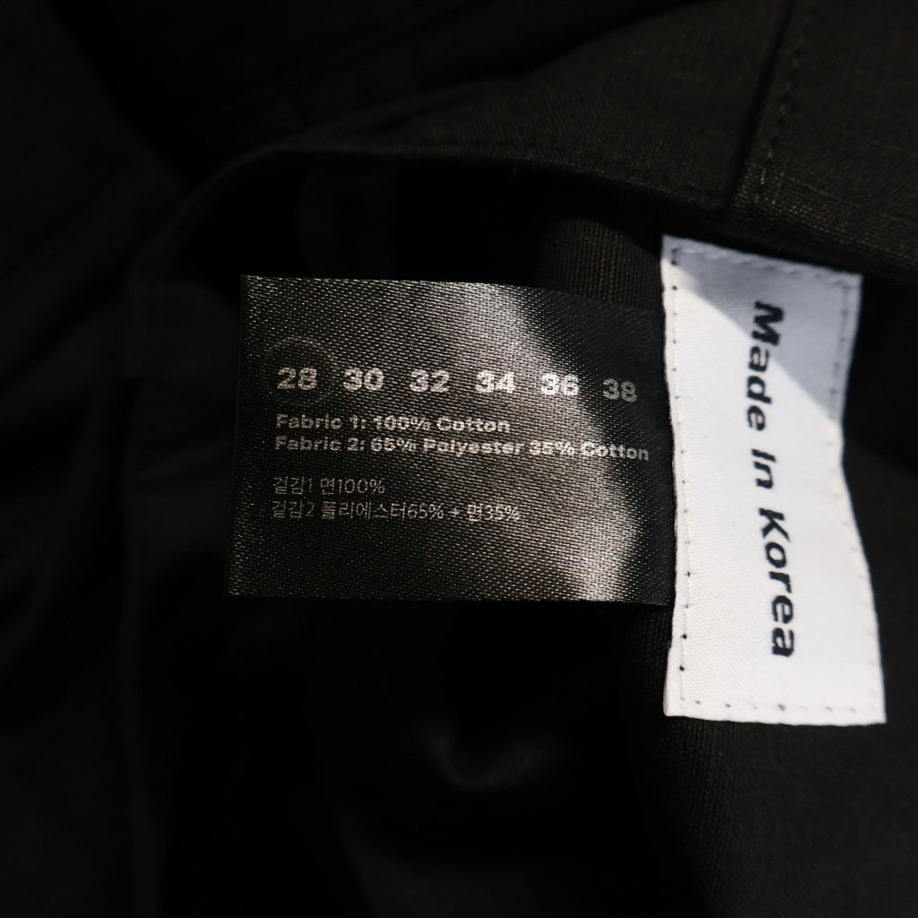 FFFPOSTALSERVICE(トリプルエフポスタルサービス) 26SS Kinarak Wired Trouser ワイヤーエンジニアードワークパンツ FFFPSSS2618 ブラック
