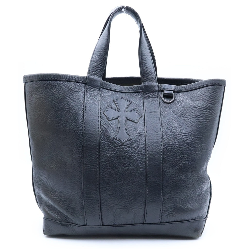 CHROME HEARTS(クロムハーツ) UA10周年限定 クロスパッチ付きレザートートバッグ ブラック