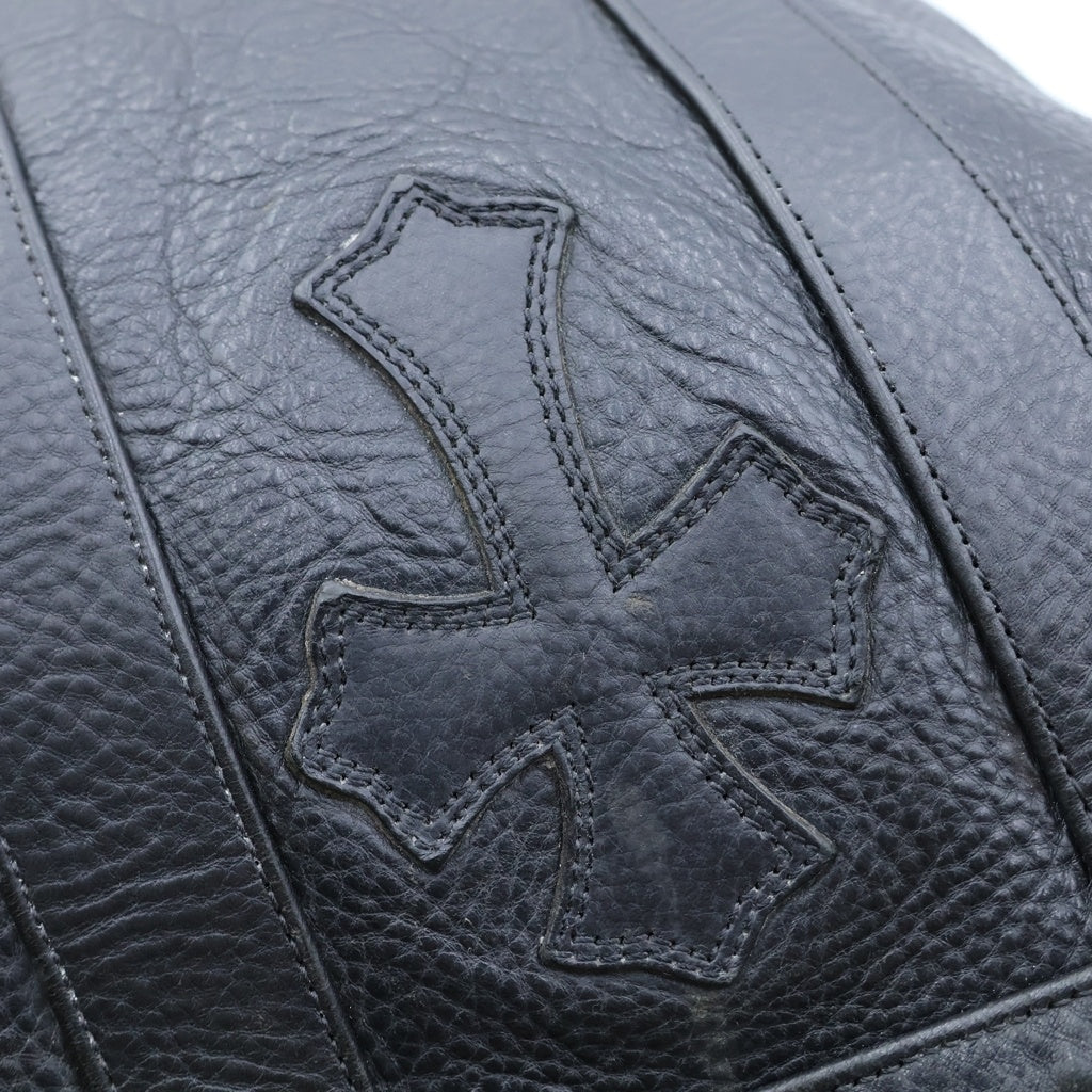 CHROME HEARTS(クロムハーツ) UA10周年限定 クロスパッチ付きレザートートバッグ ブラック