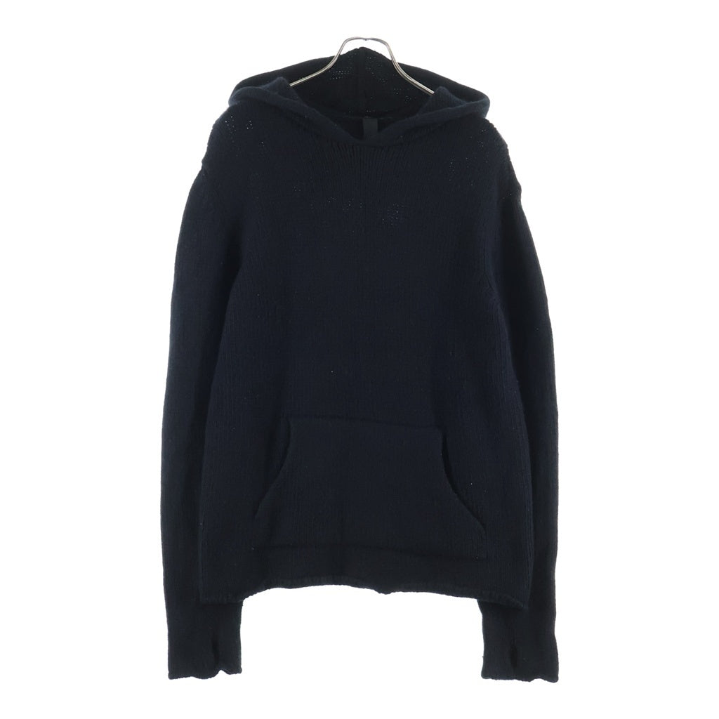 CHROME HEARTS(クロムハーツ) フードクロスパッチ バックCHクロスジャガードカシミヤニットセーター パーカー ブラック