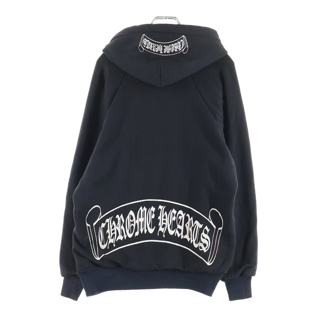 CHROME HEARTS(クロムハーツ) OLD CAMBER オールド バックスクロール裏地サーマルプルオーバーフーディーパーカー ブラック