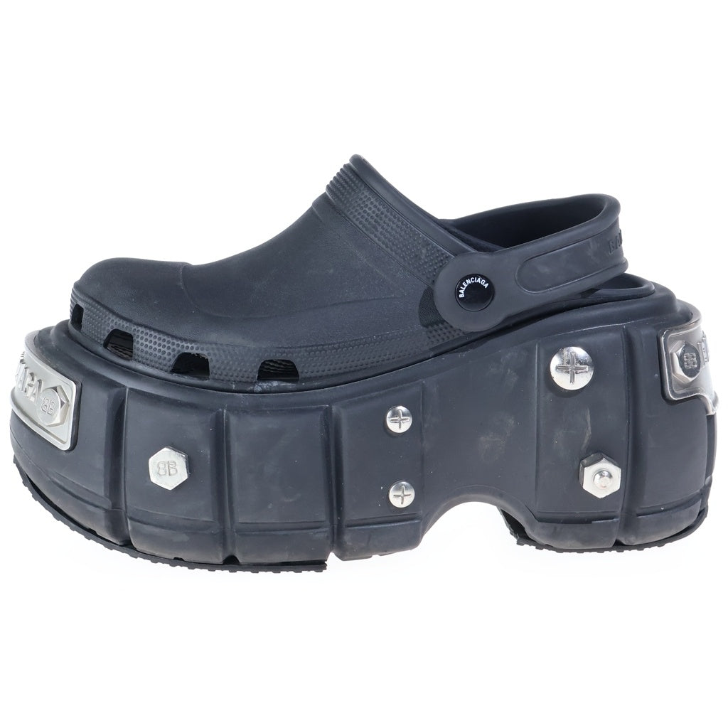 BALENCIAGA(バレンシアガ) 22SS×crocs HARD CROCS クロックス ハードクロックス プラットフォームスタッズ ミュールサンダル ブラック