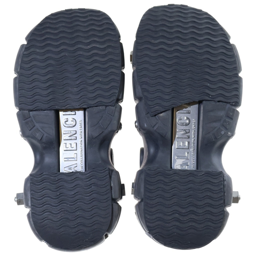BALENCIAGA(バレンシアガ) 22SS×crocs HARD CROCS クロックス ハードクロックス プラットフォームスタッズ ミュールサンダル ブラック
