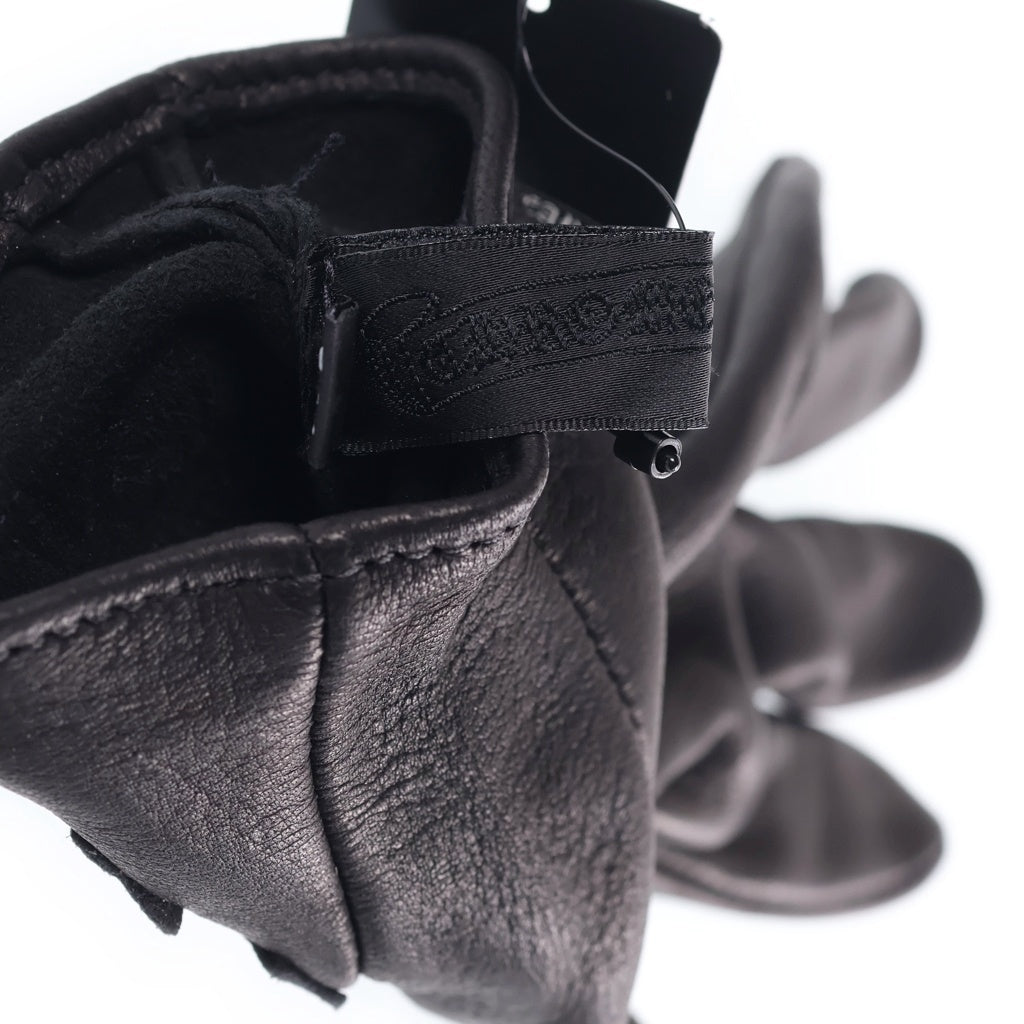 CHROME HEARTS(クロムハーツ) Cemetery cross セメタリークロス パッチ付き レザーグローブ ブラック