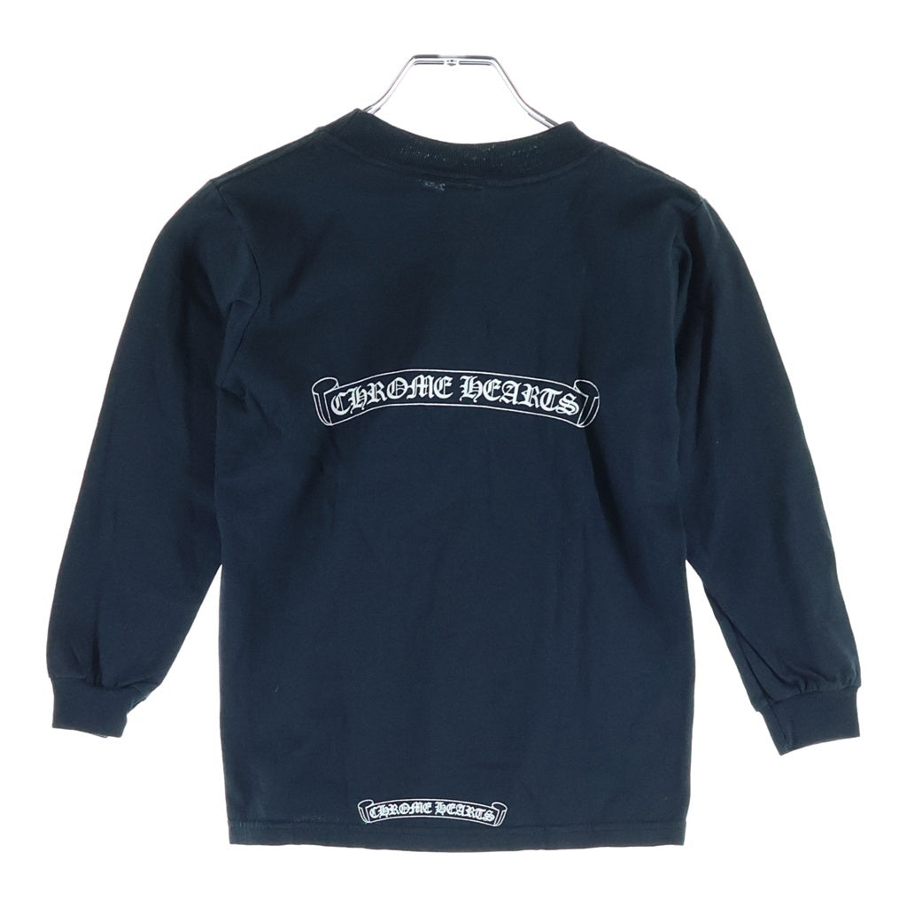 CHROME HEARTS(クロムハーツ) OLD L/S Tee オールド ヴァインダガースクロールラベルプリント 長袖Tシャツ キッズ ブラック レディース