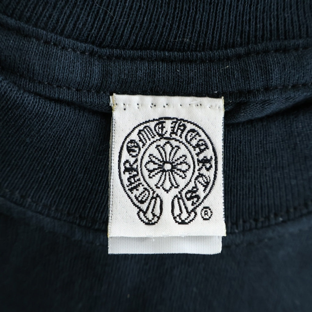 CHROME HEARTS(クロムハーツ) OLD L/S Tee オールド ヴァインダガースクロールラベルプリント 長袖Tシャツ キッズ ブラック レディース
